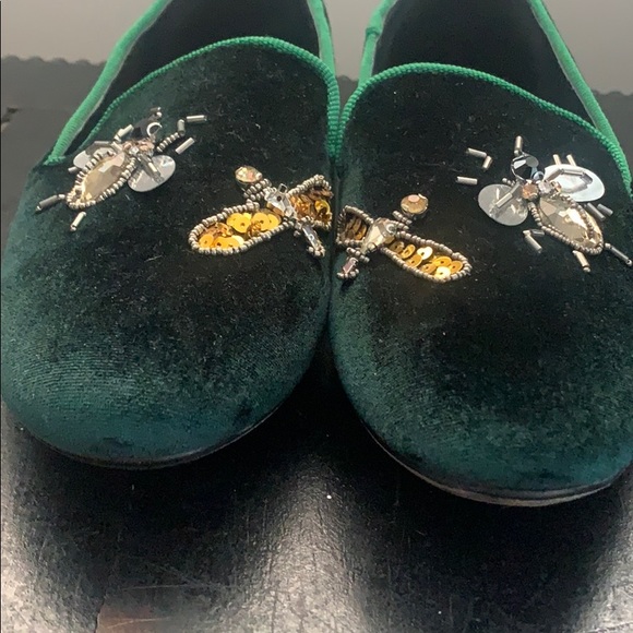 NWT Vintage Havana Sue Hunter Green Velvet flats - Picture 12 of 16